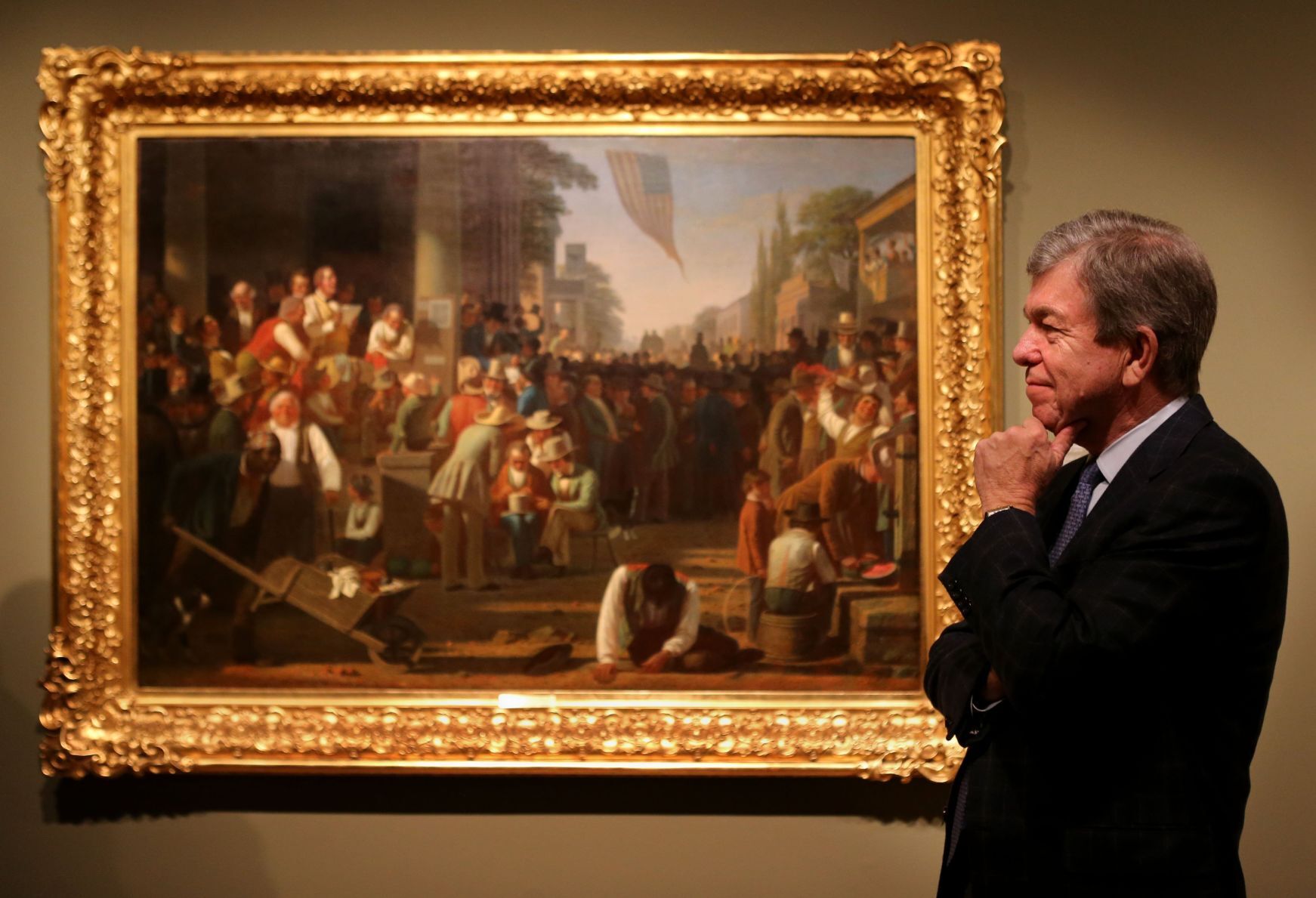 Roy Blunt with Verdict of the People painting